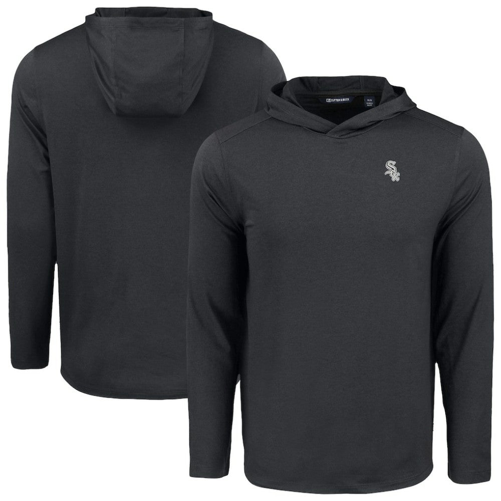 Chicago White Sox Cutter & Buck Coastline Epic Comfort Eco Recycled Long Sleeve Hoodie T-Shirt - Black Hoodies