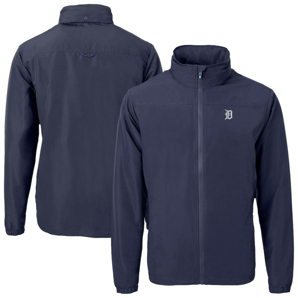 Detroit Tigers Cutter & Buck Charter Eco Recycled Full-Zip Hoodie Jacket - Navy Jackets