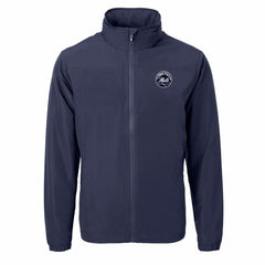 New York Mets Cutter & Buck Charter Eco Recycled Full-Zip Hoodie Jacket - Navy Jackets