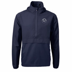New York Mets Cutter & Buck Charter Eco Recycled Anorak Half-Zip Hoodie Jacket - Navy Jackets