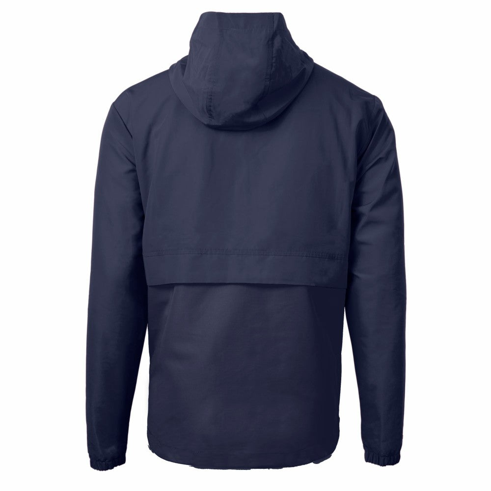 New York Mets Cutter & Buck Charter Eco Recycled Anorak Half-Zip Hoodie Jacket - Navy Jackets