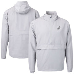 Los Angeles Dodgers Cutter & Buck Charter Eco Recycled Anorak Half-Zip Hoodie Jacket - Gray Jackets