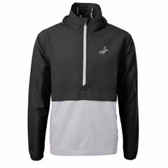 Los Angeles Dodgers Cutter & Buck Charter Eco Recycled Anorak Half-Zip Hoodie Jacket - Black/Gray Jackets