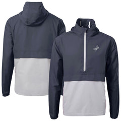 Los Angeles Dodgers Cutter & Buck Charter Eco Recycled Anorak Half-Zip Hoodie Jacket - Navy/Gray Jackets