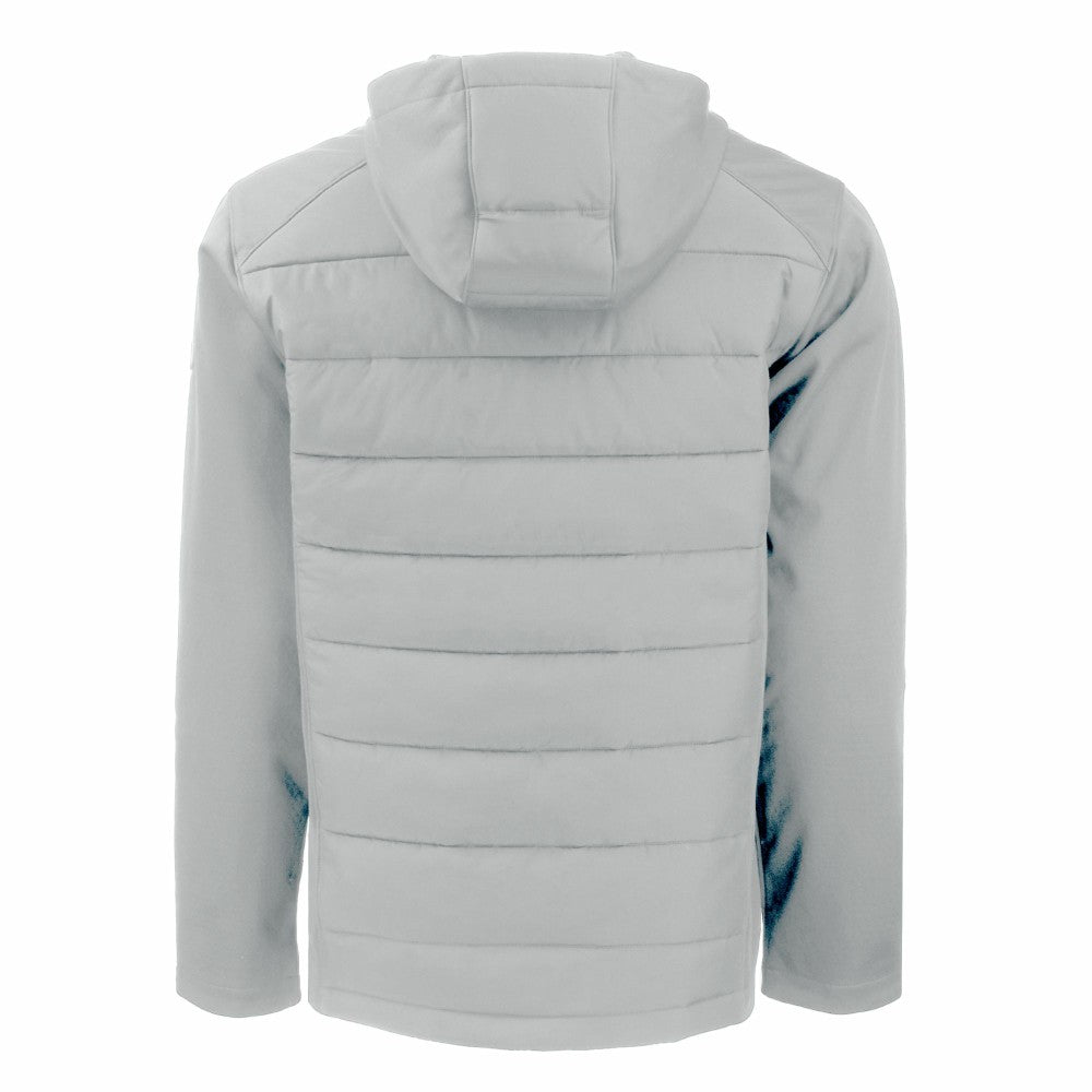 Milwaukee Brewers Cutter & Buck Evoke Hybrid Eco Softshell Recycled Full-Zip Hooded Jacket - Gray Jackets