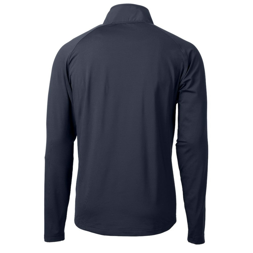 New York Yankees Cutter & Buck Adapt Eco Hybrid Raglan DryTec Quarter-Zip Jacket - Navy Jackets