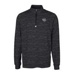 Philadelphia Phillies Cutter & Buck Traverse Eco Camo Tri-Blend DryTec Quarter-Zip Top - Black Tops