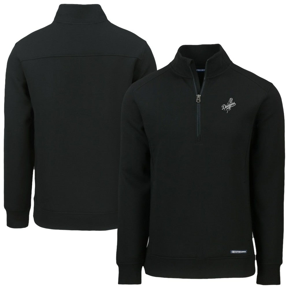 Los Angeles Dodgers Cutter & Buck Roam Eco Quarter-Zip Jacket - Black Jackets