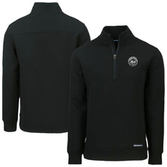 New York Mets Cutter & Buck Roam Eco Quarter-Zip Jacket - Black Jackets