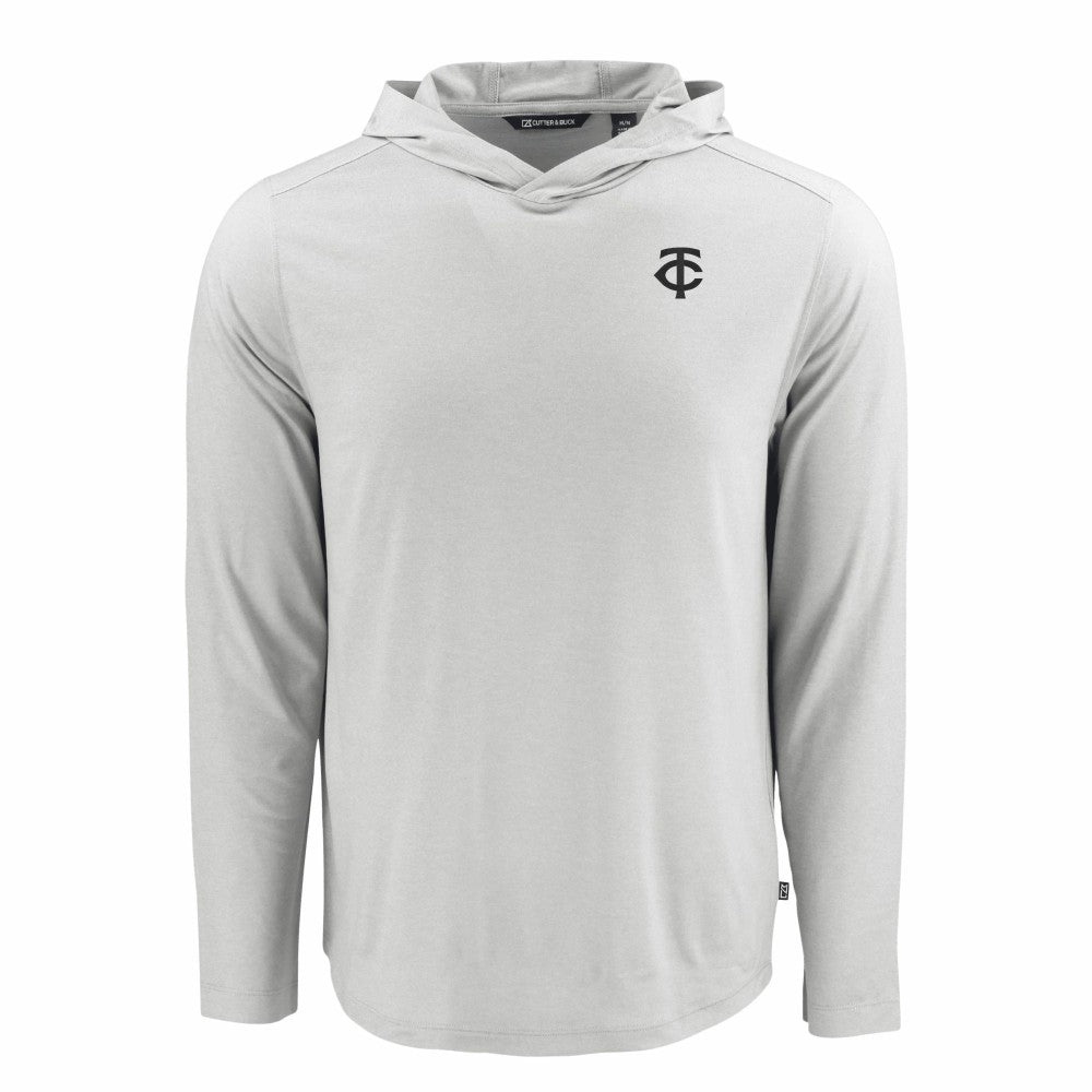 Minnesota Twins Cutter & Buck Coastline Epic Comfort Eco Recycled Hoodie T-Shirt - Gray Hoodies