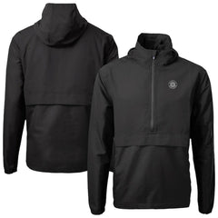 Seattle Mariners Cutter & Buck Charter Eco Recycled Anorak Half-Zip Hoodie Jacket - Black Jackets