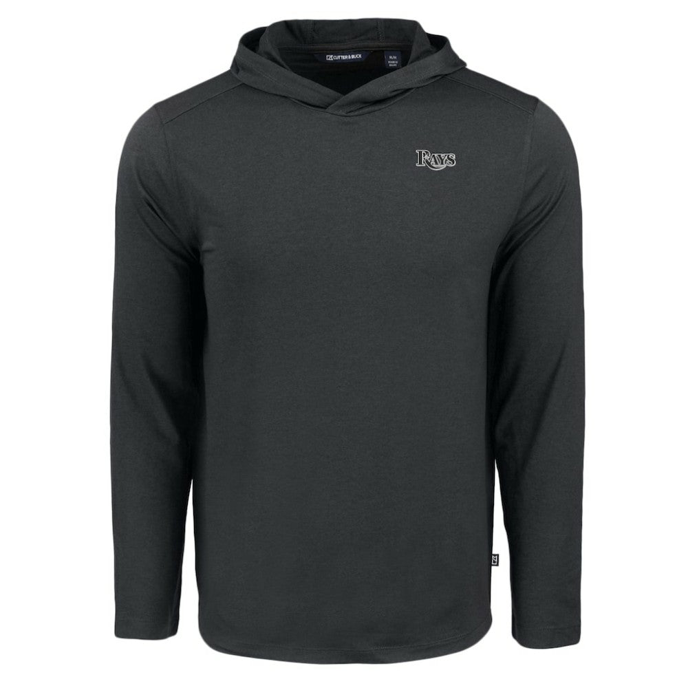 Tampa Bay Rays Cutter & Buck Coastline Epic Comfort Eco Recycled Long Sleeve Hoodie T-Shirt - Black Hoodies
