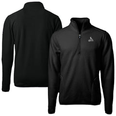 St. Louis Cardinals Cutter & Buck Cascade Eco Fleece Quarter-Zip Jacket - Black Jackets