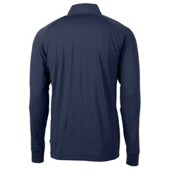 Los Angeles Dodgers Cutter & Buck Big & Tall Adapt Eco DryTec Raglan Quarter-Zip Jacket - Navy Jackets