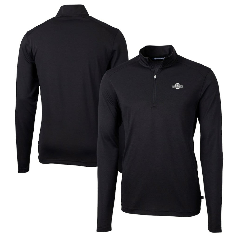 San Francisco Giants Cutter & Buck Big & Tall Virtue Eco Pique Quarter-Zip Jacket - Black Jackets