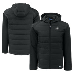 Los Angeles Dodgers Cutter & Buck Big & Tall Evoke Hybrid Eco Softshell Recycled Full-Zip Hooded PrimaLoft Jacket - Black Jackets