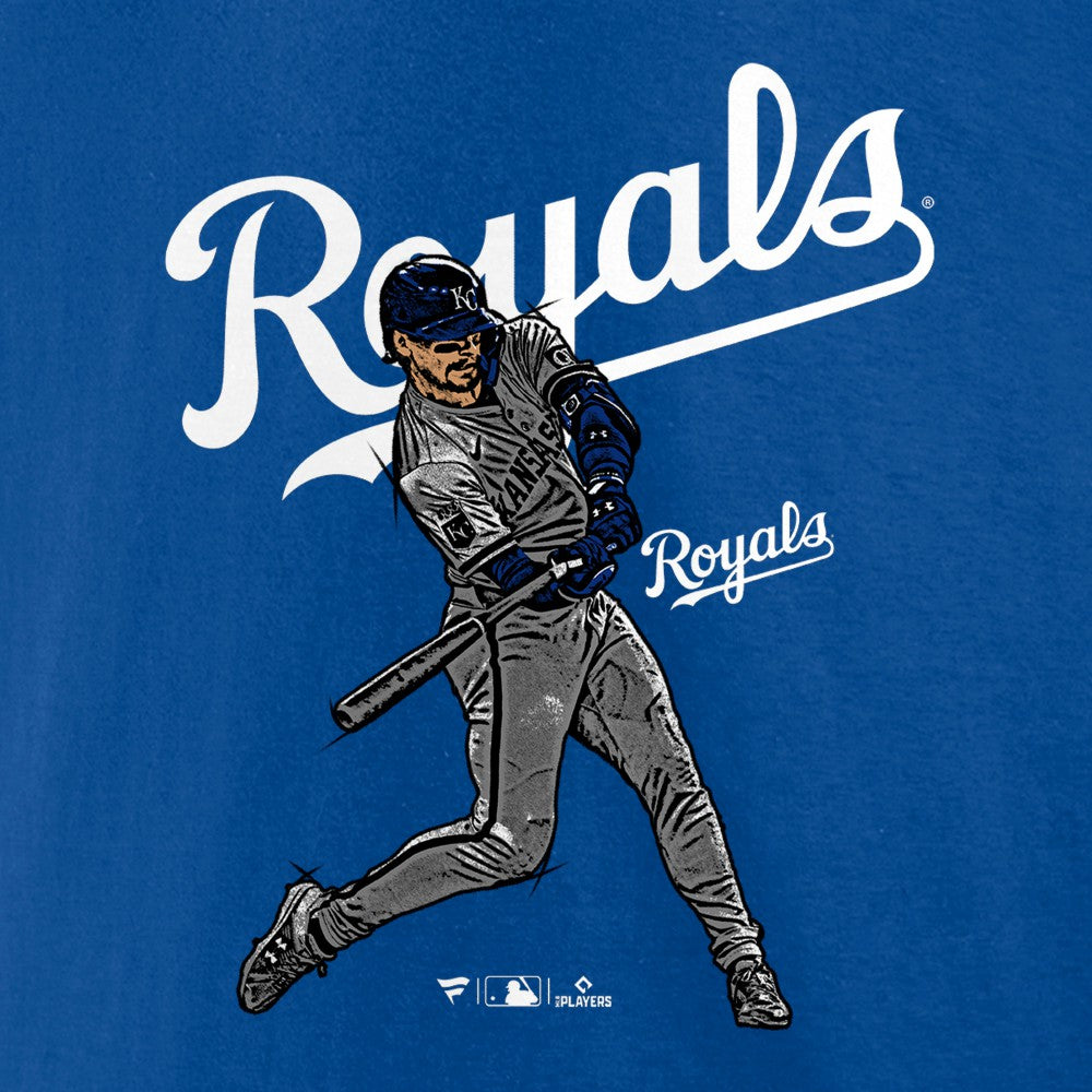 Bobby Witt Jr. Kansas City Royals Player Swing T-Shirt - Royal T-shirts