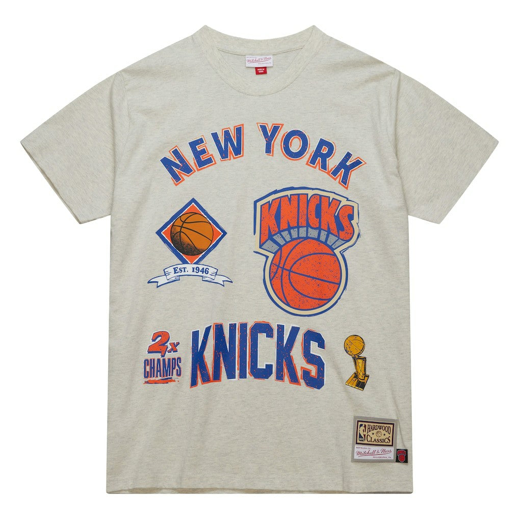 New York Knicks Hardwood Classics Legacy Defined Retro Championship T-Shirt Oatmeal