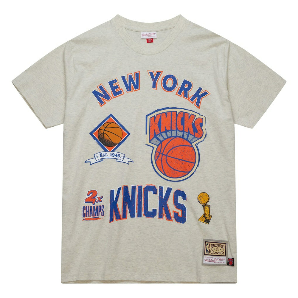 New York Knicks Hardwood Classics Legacy Defined Retro Championship T-Shirt Oatmeal