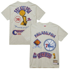 Philadelphia 76ers Hardwood Classics Legacy Defined Retro Championship T-Shirt Oatmeal