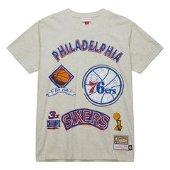 Philadelphia 76ers Hardwood Classics Legacy Defined Retro Championship T-Shirt Oatmeal