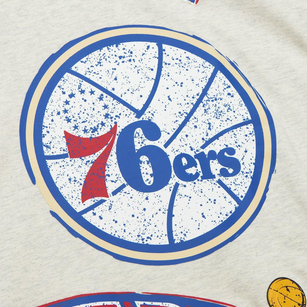 Philadelphia 76ers Hardwood Classics Legacy Defined Retro Championship T-Shirt Oatmeal