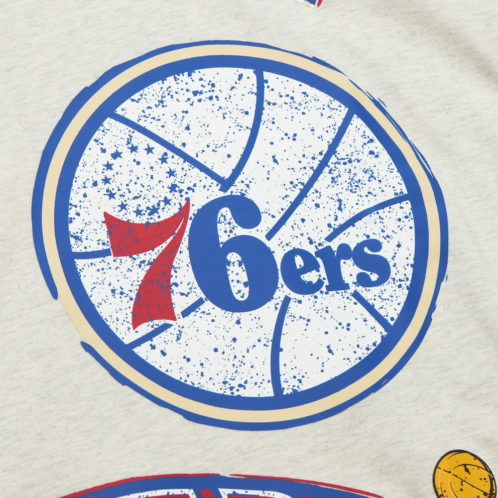 Philadelphia 76ers Hardwood Classics Legacy Defined Retro Championship T-Shirt Oatmeal