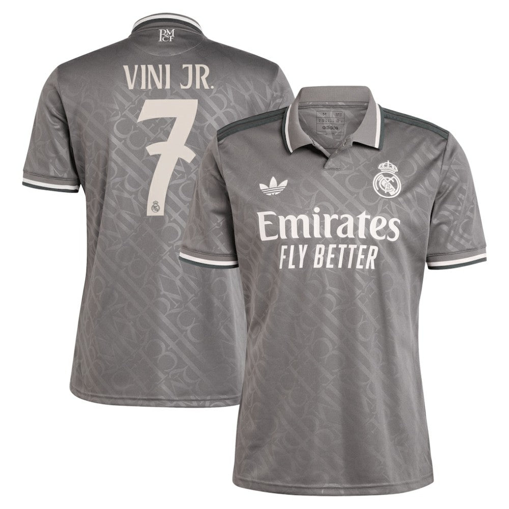 Vini Jr. Real Madrid Originals 2024/25 Third Replica Player Jersey Charcoal
