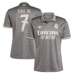 Vini Jr. Real Madrid Originals 2024/25 Third Replica Player Jersey Charcoal