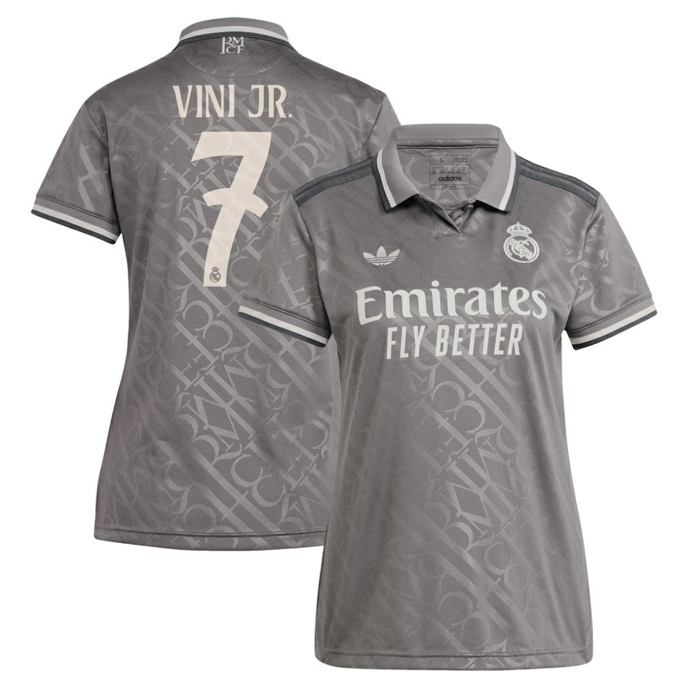 Vini Jr. Real Madrid Originals Women's 2024/25 Third Replica Player Jersey Charcoal