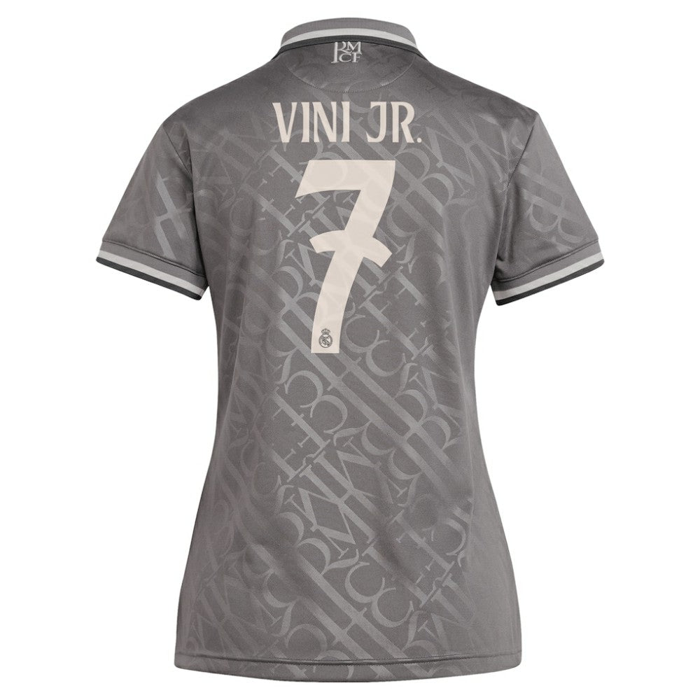 Vini Jr. Real Madrid Originals Women's 2024/25 Third Replica Player Jersey Charcoal