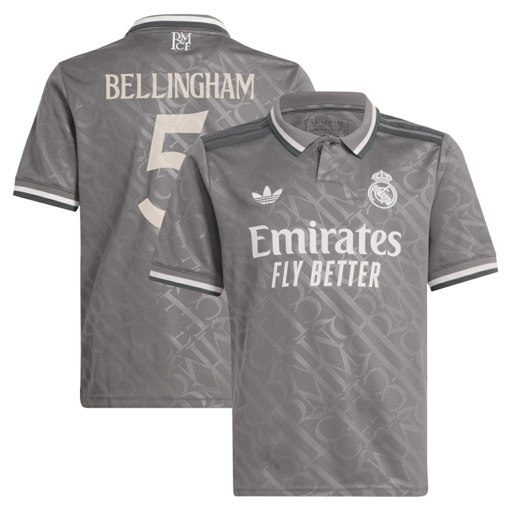 Jude Bellingham Real Madrid Originals Youth 2024/25 Third Replica Player Jersey Charcoal shop