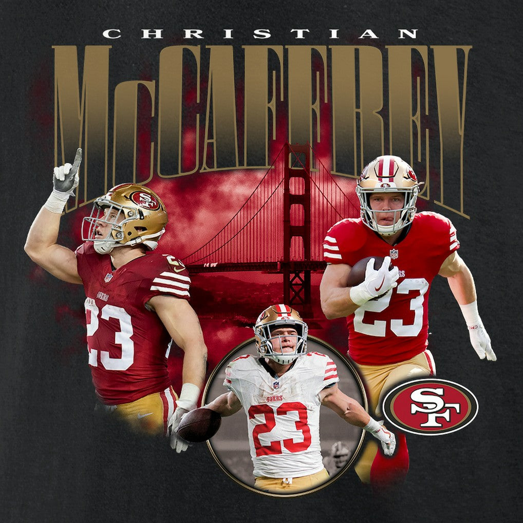 Christian McCaffrey San Francisco 49ers Notorious Player Graphic T-Shirt Black