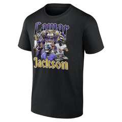 Lamar Jackson Baltimore Ravens Notorious Player Graphic T-Shirt Black
