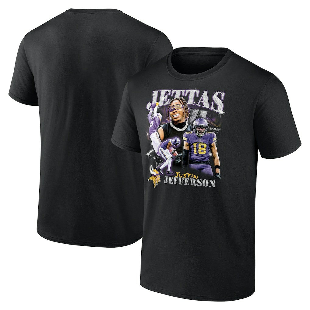 Justin Jefferson Minnesota Vikings Notorious Player Graphic T-Shirt Black