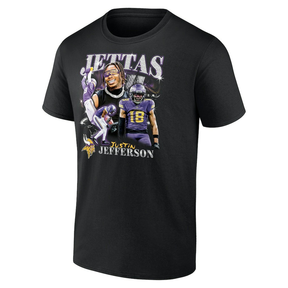 Justin Jefferson Minnesota Vikings Notorious Player Graphic T-Shirt Black