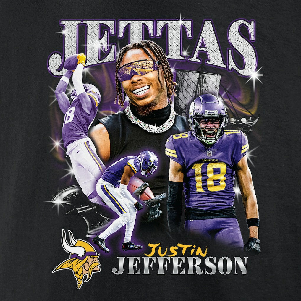 Justin Jefferson Minnesota Vikings Notorious Player Graphic T-Shirt Black