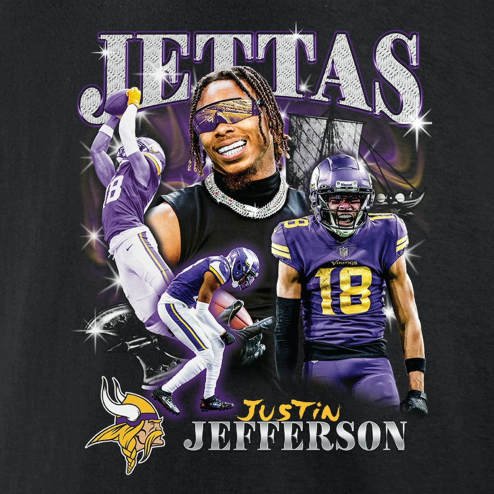 Justin Jefferson Minnesota Vikings Notorious Player Graphic T-Shirt Black