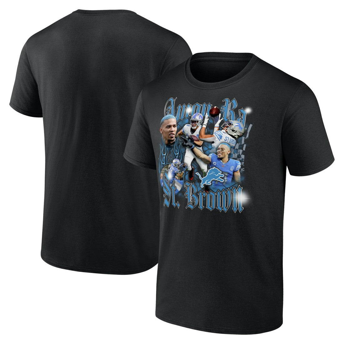 Amon-Ra St. Brown Detroit Lions Notorious Player Graphic T-Shirt Black