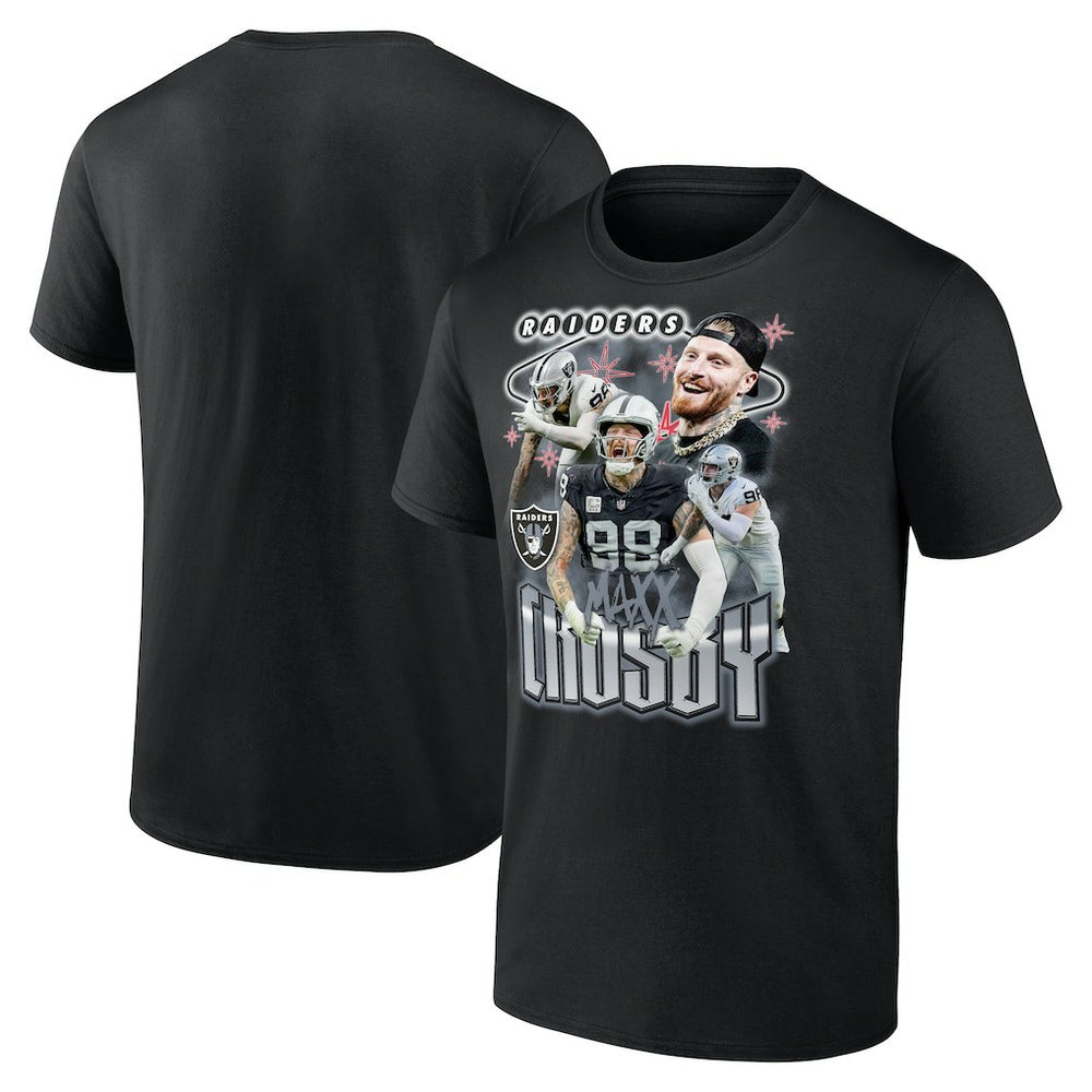 Maxx Crosby Las Vegas Raiders Notorious Player Graphic T-Shirt Black