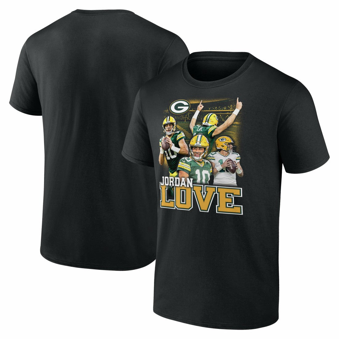 Jordan Love Green Bay Packers Notorious Player Graphic T-Shirt Black