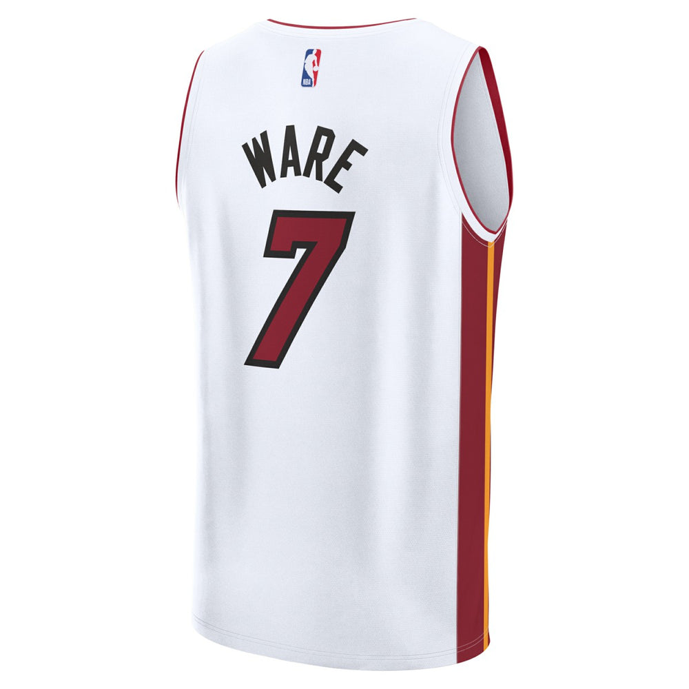 Kel'el Ware Miami Heat Youth Fast Break Replica Player Jersey Association White Edition