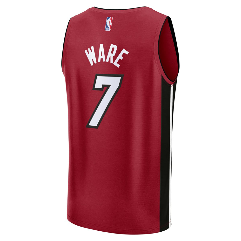 Kel'el Ware Miami Heat Youth Fast Break Player Jersey Statement Edition Red