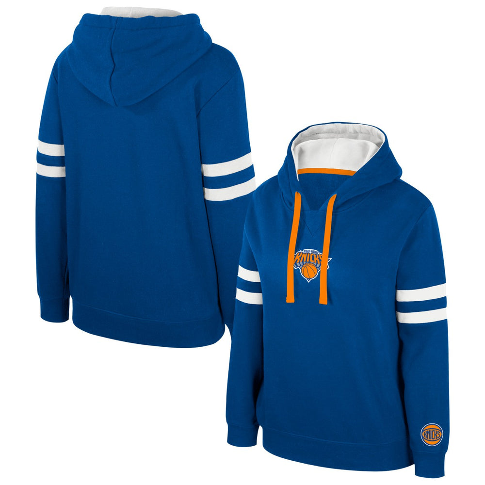 New York Knicks Stadium Essentials Women's Road Game Pullover Hoodie Blue