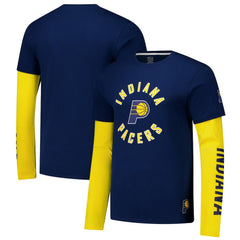 Indiana Pacers Stadium Essentials Unisex Spectator Twofer Long Sleeve T-Shirt Navy