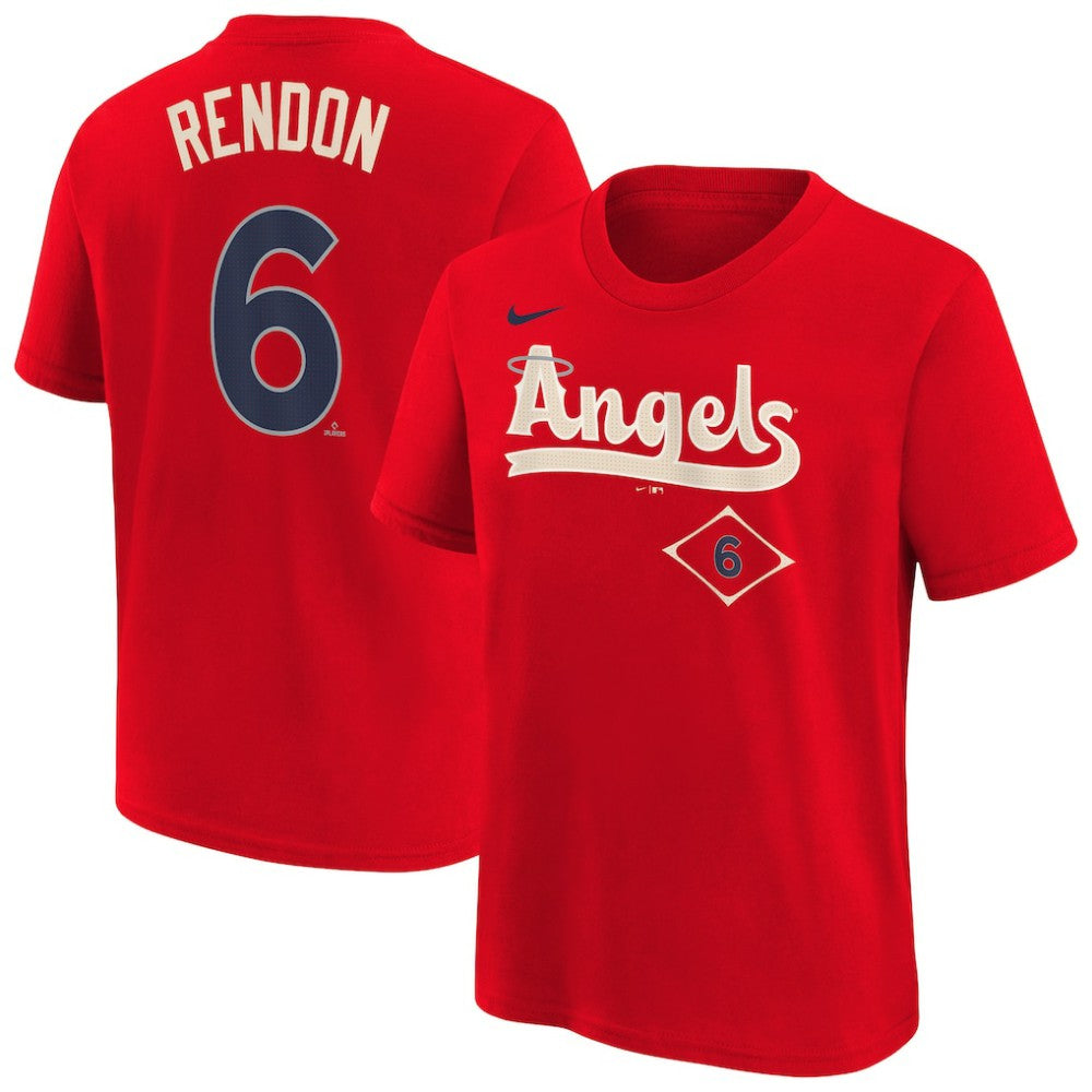 Anthony Rendon Los Angeles Angels Nike Youth Fuse City Connect Name & Number T-Shirt - Red T-shirts