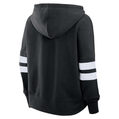 NHL Utah Mammoth Fanatics Women's Oversized Seize V-Neck Pullover Hoodie - Black