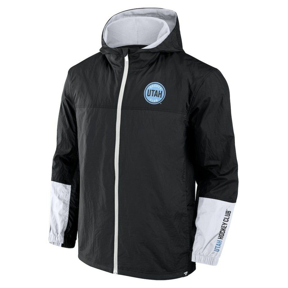 NHL Utah Mammoth Fanatics Crash the Net Full-Zip Hoodie Jacket - Black
