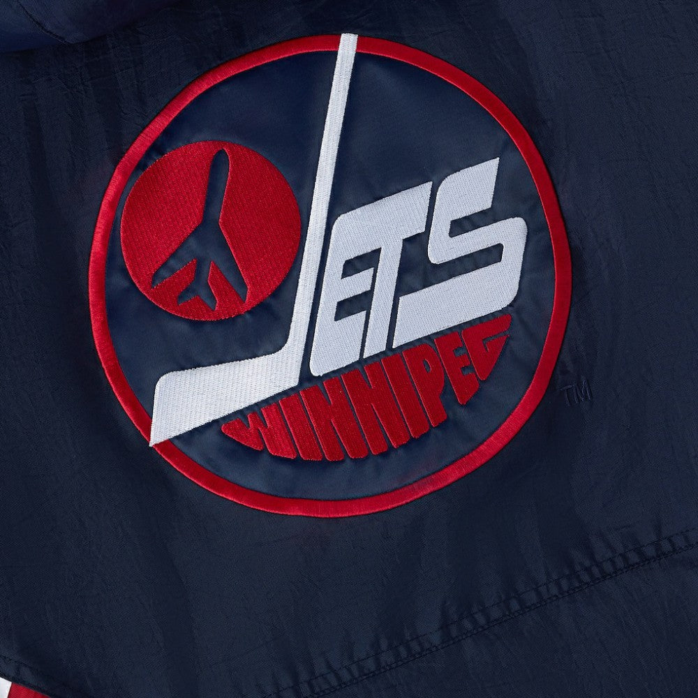 NHL Winnipeg Jets OVO x Starter Half-Zip Hooded Jacket - Navy