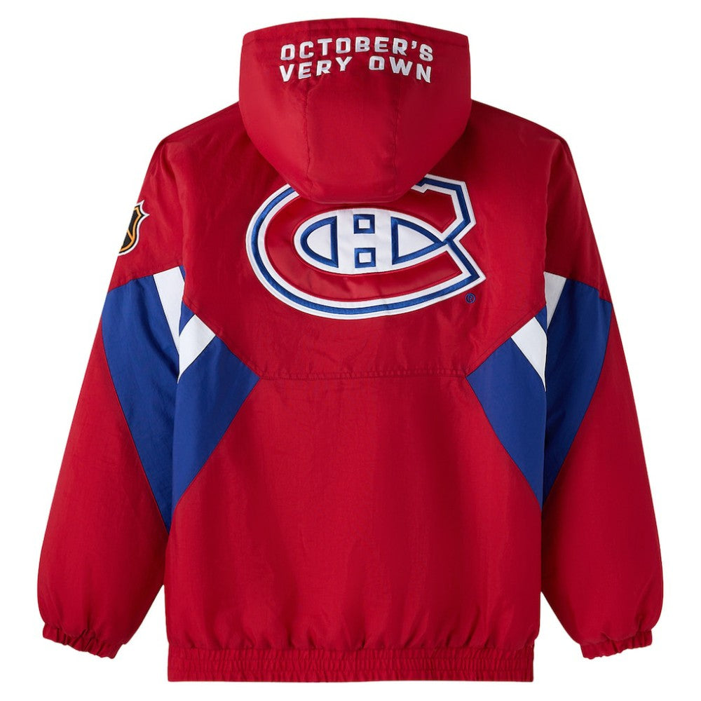 NHL Montreal Canadiens OVO x Starter Half-Zip Hooded Jacket - Red